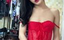 Pinkybonita: Ladyboy Thái Lan trêu chọc video và xuất tinh rất...