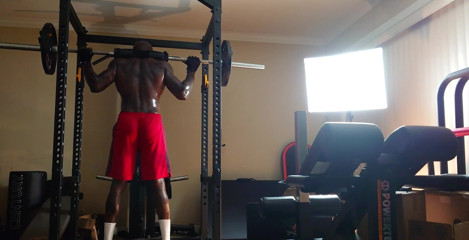Hallelujah Johnson: Hallelujah Johnson Tall Dark Chocolate Muscles Tattoos Body Gym session