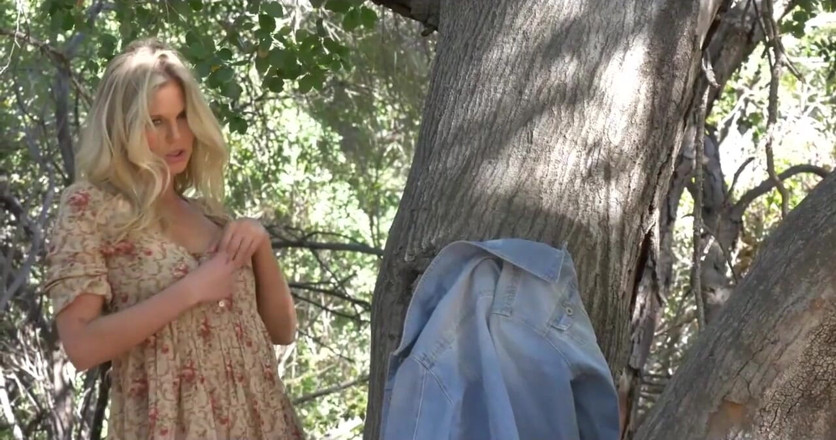 Xtime Network: Big boobs blonde masturbation in the forest