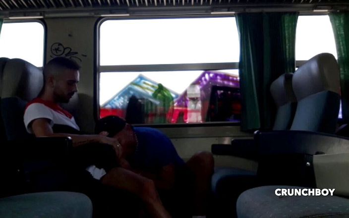 Home web camera: Webcam secret in a train, two boys fucking raw