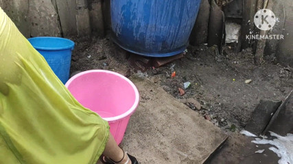 Anita yadav: Indian house wife bathing