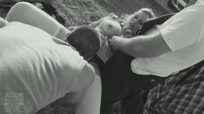 Chica Suicida DVD: Classic Busty Babes in College Uniform Outdoor Fuck and Facial