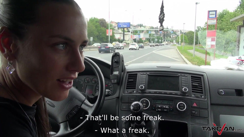 Take Van: Dumbest fat dirty slut ever caught by stranger in van