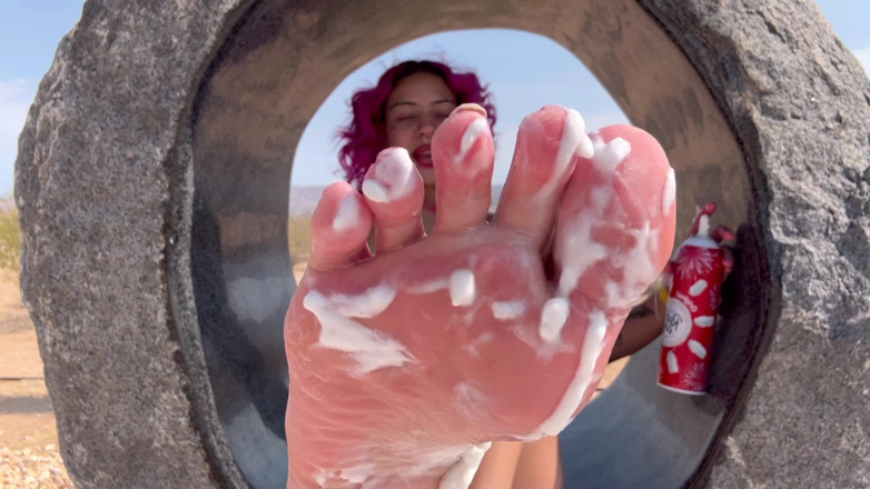 Nali Marie: Whipped Cream on My Feet in the Desert Outdoors POV