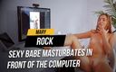 Mary Rock: Sexy babe masturbates in front of the computer