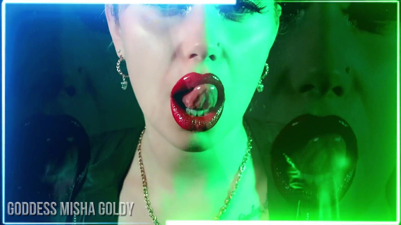 Goddess Misha Goldy: Lose yourself in My gorgeous lips worship trance!