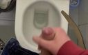 Young cum: My Dick Cums in a Public Toilet Close up