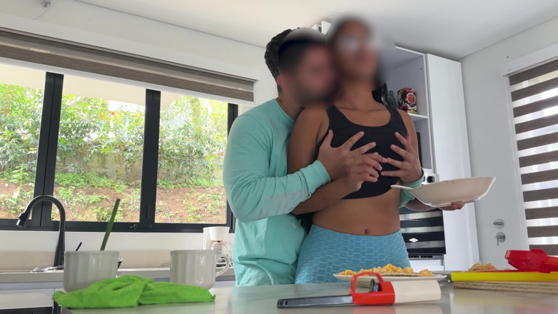 Time traveler: Young Maid in Blue Leggings Lets Her Boss Touch Her...