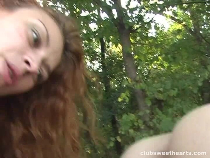 SkinnySweetHearts: Saskia and Daisy Take a Double Dong to the Forest