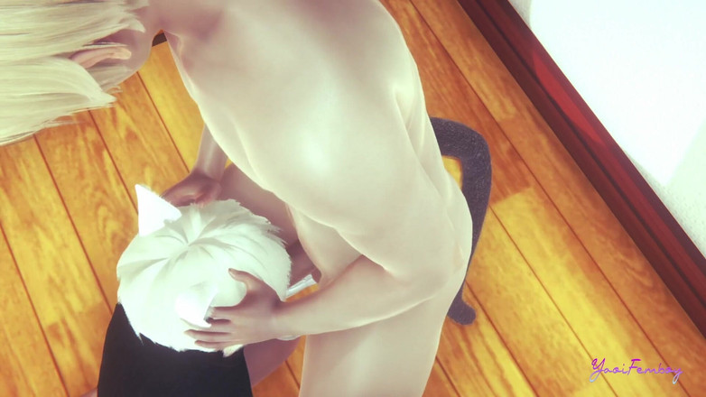 Yaoitube: Yaoi Femboy - Alan Catboy spróbuj mleka