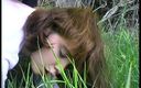 La France a Poil: Young redhead slut walks in the woods and loves to...