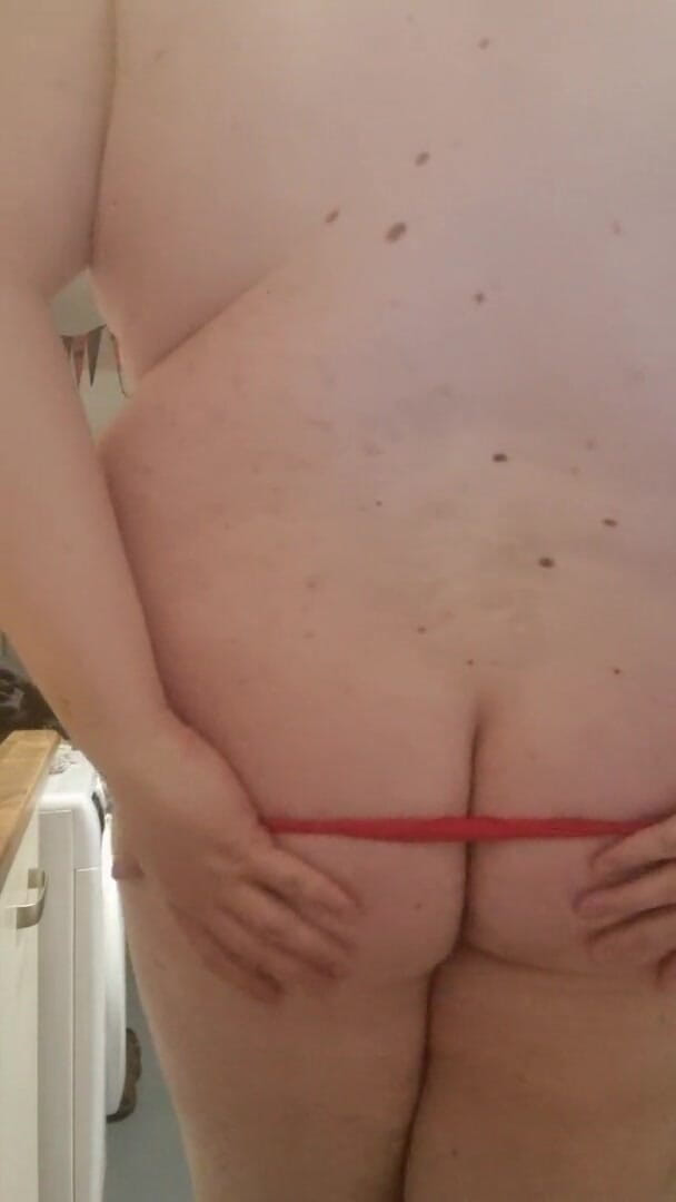 Big man: Red thongs