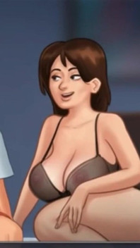 Hot Boy Fuck 2 MILF on There Bed Hot Big Boobs and Wet Pussy Fucking MILF Summertime Saga