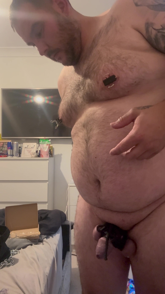 Shaun Cbt: Legare extremă a pulii cu sfârc cu dop de fund...