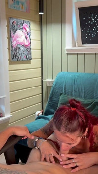 Juicy Cum on Sandy's Ass After Hot Riding