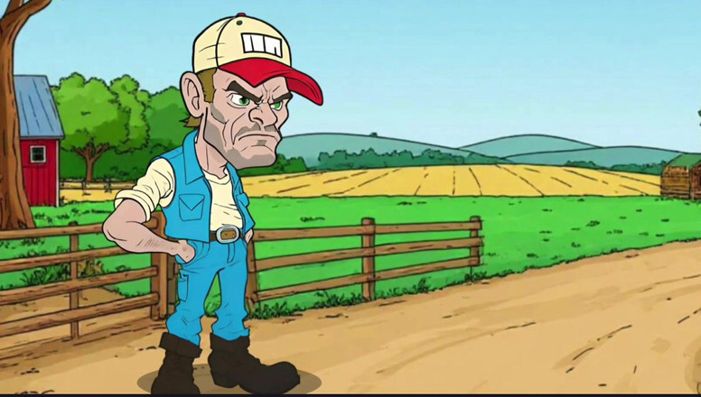 Octopussy Lovers Club: Rednecks Ehefrau. Karikatur. Animation