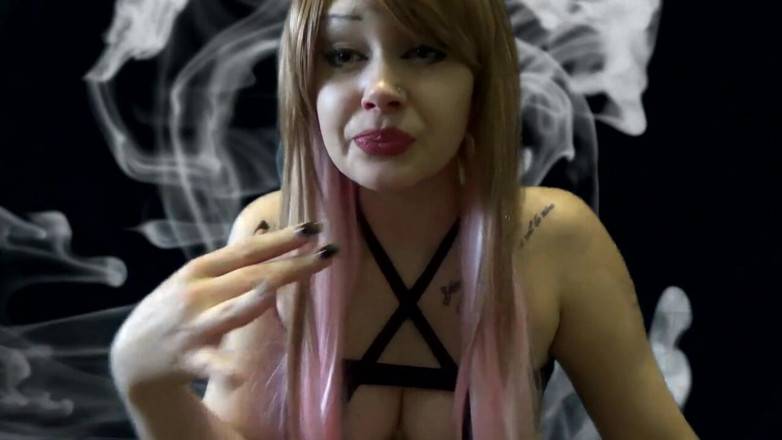Goddess Misha Goldy: Long Time Smoker Cough and Cum Countdown