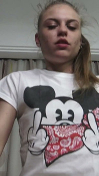 Teenie Dildo Riding Smoking!