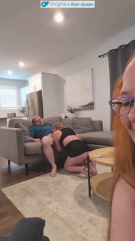 Cuckquean Selfie - Redhead Cuckold Wife Films Husband Fuck Blonde in Doggy