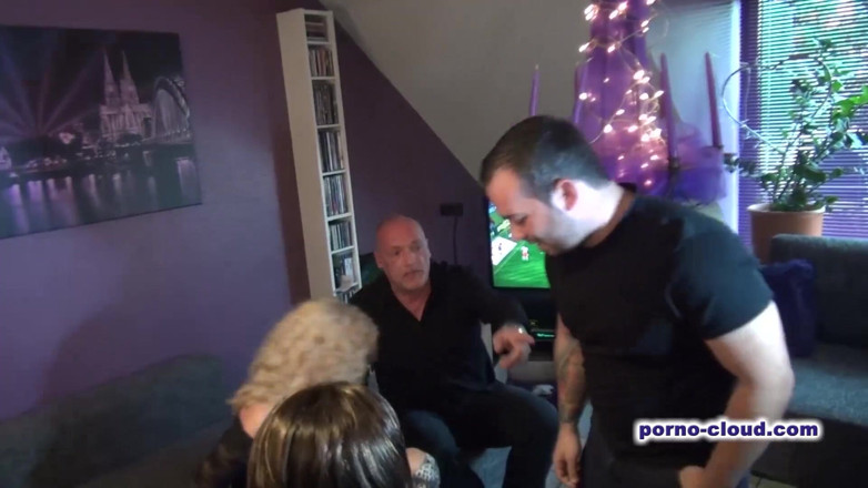 Trans Cloud: 111 minutes piercing MILF party with violet hair ebony tranny -...