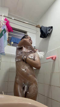 Shower Fun with Dildo Who Wants to Join Me