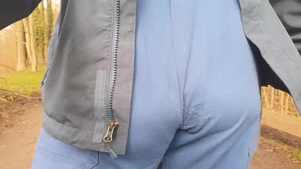 Monster_Meat_: Risky wanking walking in public parc