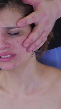 Tiny Cum Slave Plays with Thick Load While Getting Caned