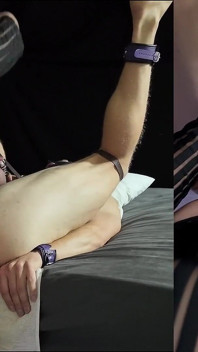 Split Screen Chastity POV Pegging - My View & My Ass Bouncing