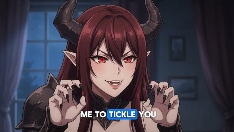 Super Paradine: Succubus Is Tickling a Girl.