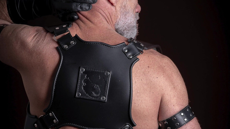 MusclesCigarsFFPig: Caged Cock and Strap-on