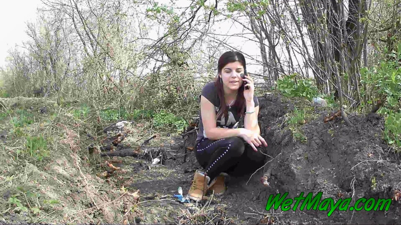 Wet Maya: Pissing in a ditch on the side of the road