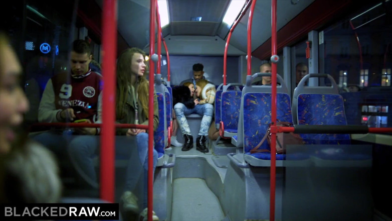 Blackedraw: BLACKEDRAW Two beauties fuck giant BBC on bus!