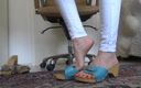 Lady Victoria Valente: Wooden mules and sexy feet
