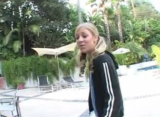 Cryptostudios: Blonde teen with braces and puffy nipples rides her first...