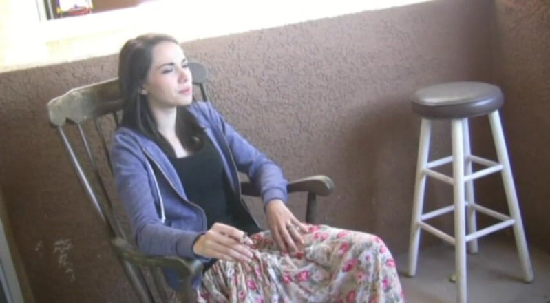 Femdom Austria: Cute brunette teen smoking a cigarette
