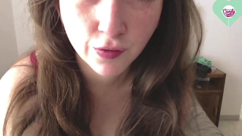 Candy Camille: Sexy joi con calda lingerie rossa