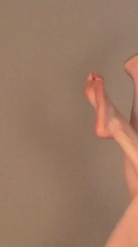 Cute Korean amateur exposes sexy ass in red thong panties