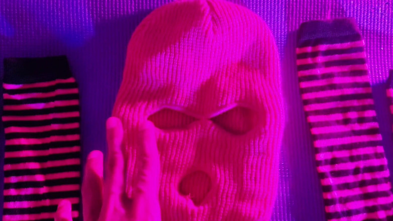 Mango49x: Pink Balaclava Mask Sissy Dyed Pubic Hair Play with a...