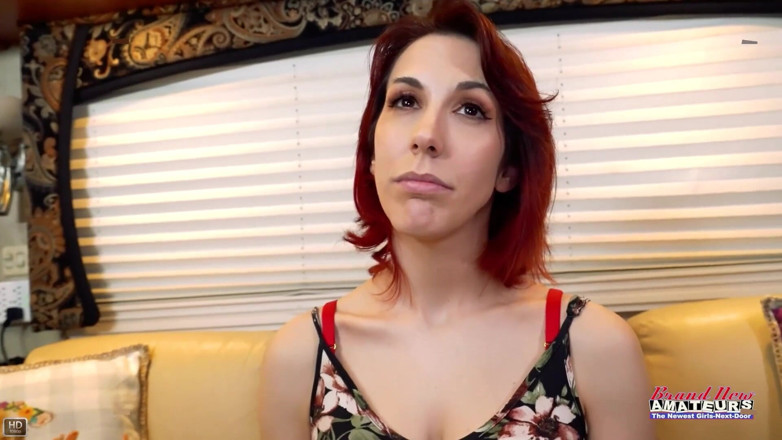 Brand New Amateurs: Fiery Redhead Scarlett Foxx Big Tits Deep BJ to Hard...