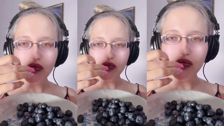 FinDom Goaldigger: Comer asmr arándanos - asmr, anteojos, giganta