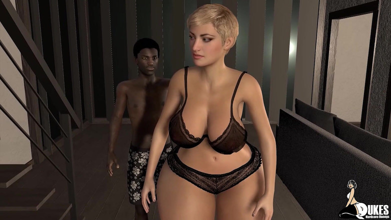 Dukes Hardcore Honeys: Çılgın garson kız işini sürdürmek için büyük zenci yarağını alıyor