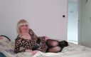 Faustine: Rochie Sexy Blonde Crossdresser Leopard Ciorapi Tocuri Înalte