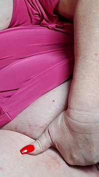 Granny Fingers Her Throbbing Pussy Till Clenching Orgasm