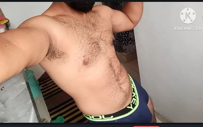 Desi Panda: Indian Gym Trainer Showing His Hairy Body Bulge Big Cock...