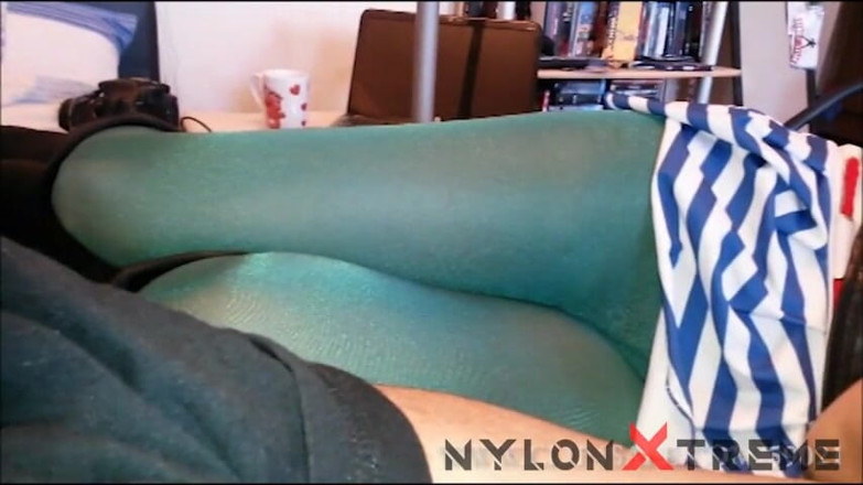 Nylon Xtreme: Blowjob with red nylon mask