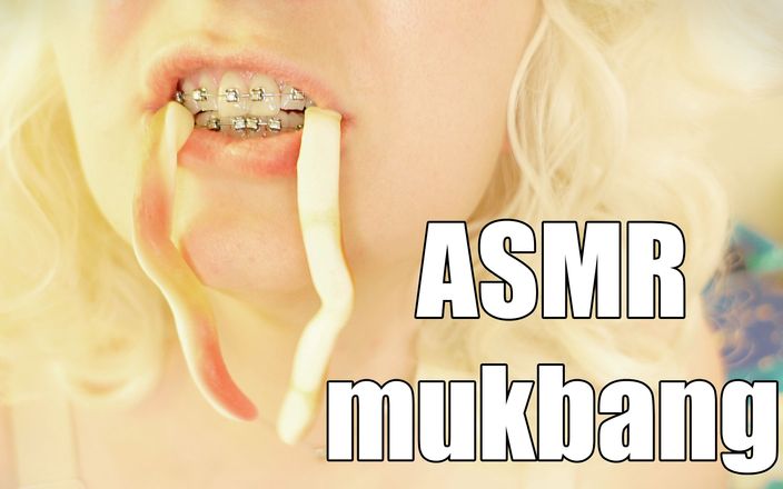 Arya Grander: Rovnátka fetiš ASMR video se skvělým zvukem žvýkačky