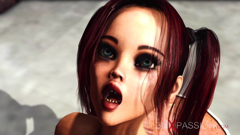 3dxpassion: Super red-haired sexy college girl has anal fuck with a...