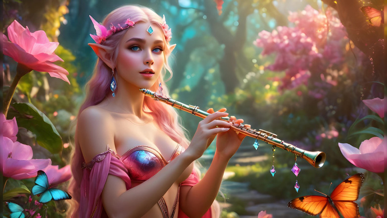 LustRender: 美丽的精灵女孩幻灯片视频 16
