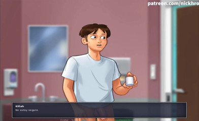 Cartoon Universal: Summertime saga part 139 - hospital nurse jerk my big boner ( Spanish...
