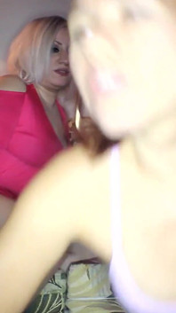 Thick Blonde MILF Satin Panty Play